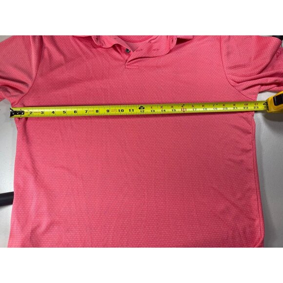 Grand Slam Performance Mens Coral Polo Shirt L 100% Polyester Breathable Fabric - Picture 3 of 12